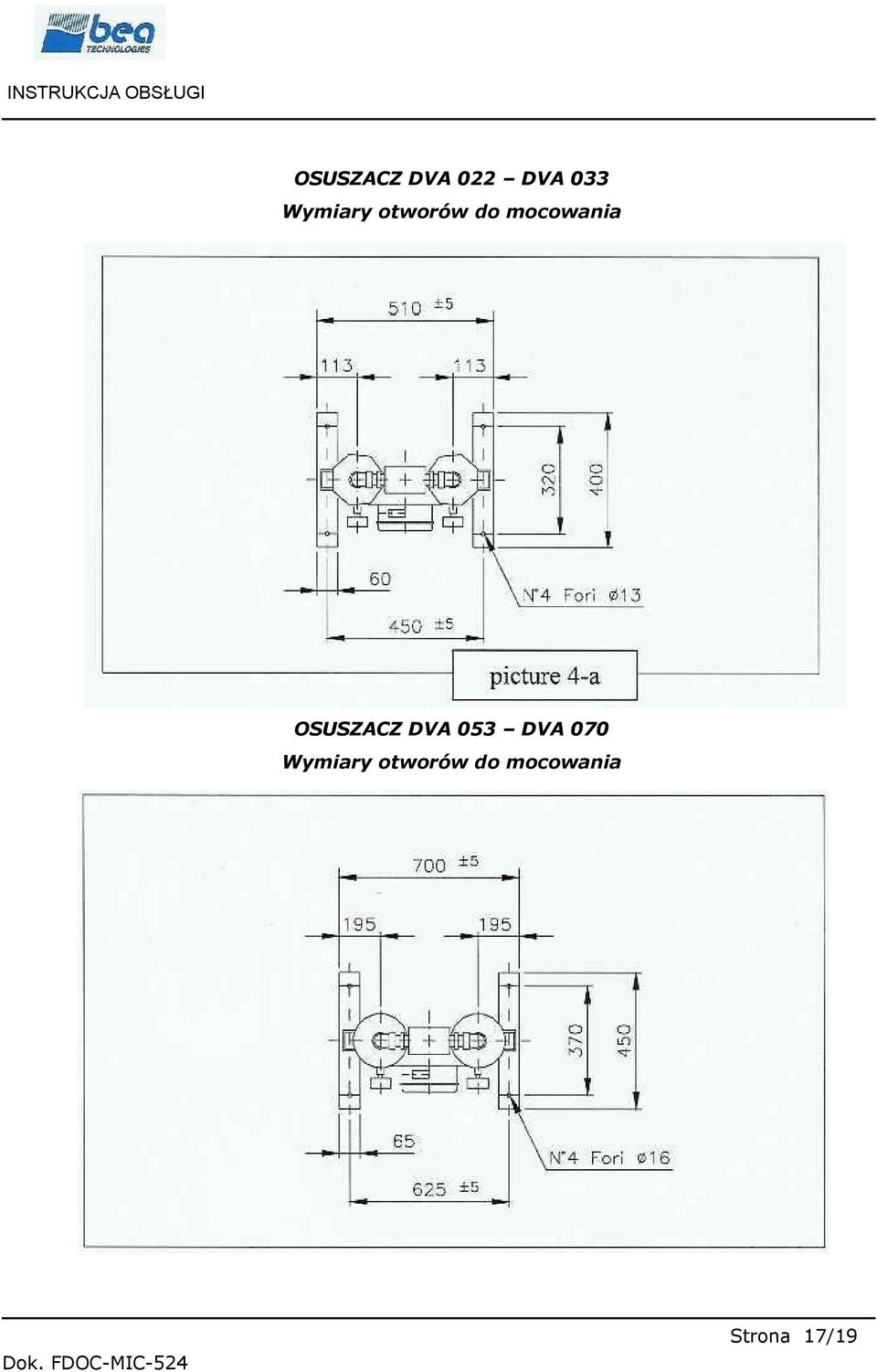 OSUSZACZ DVA 053 DVA 070 