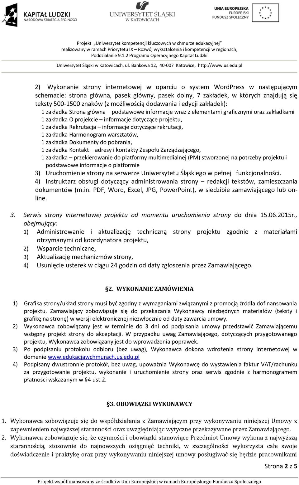 Rekrutacja informacje dotyczące rekrutacji, 1 zakładka Harmonogram warsztatów, 1 zakładka Dokumenty do pobrania, 1 zakładka Kontakt adresy i kontakty Zespołu Zarządzającego, 1 zakładka przekierowanie