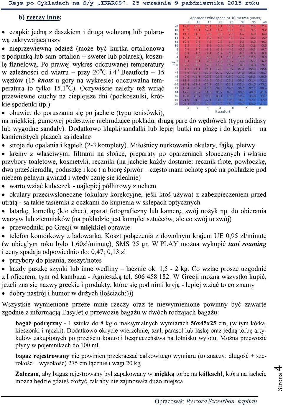 Oczywiście należy też wziąć przewiewne ciuchy na cieplejsze dni (podkoszulki, krótkie spodenki itp.