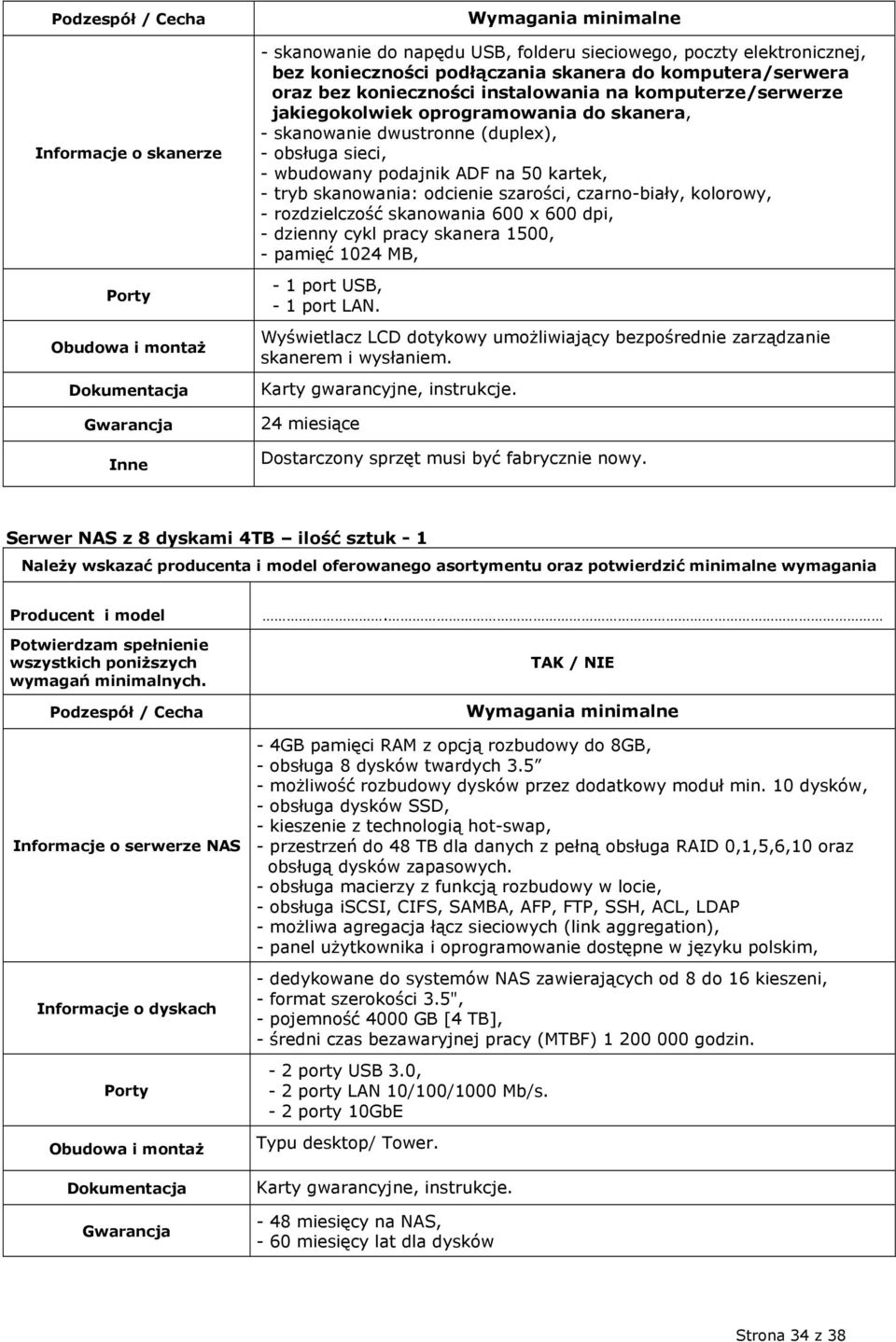 czarno-biały, kolorowy, - rozdzielczość skanowania 600 x 600 dpi, - dzienny cykl pracy skanera 1500, - pamięć 1024 MB, - 1 port USB, - 1 port LAN.