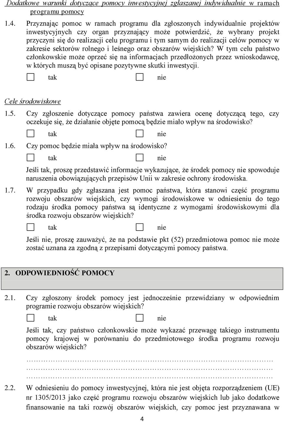 do realizacji celów pomocy w zakresie sektorów rolnego i leśnego oraz obszarów wiejskich?