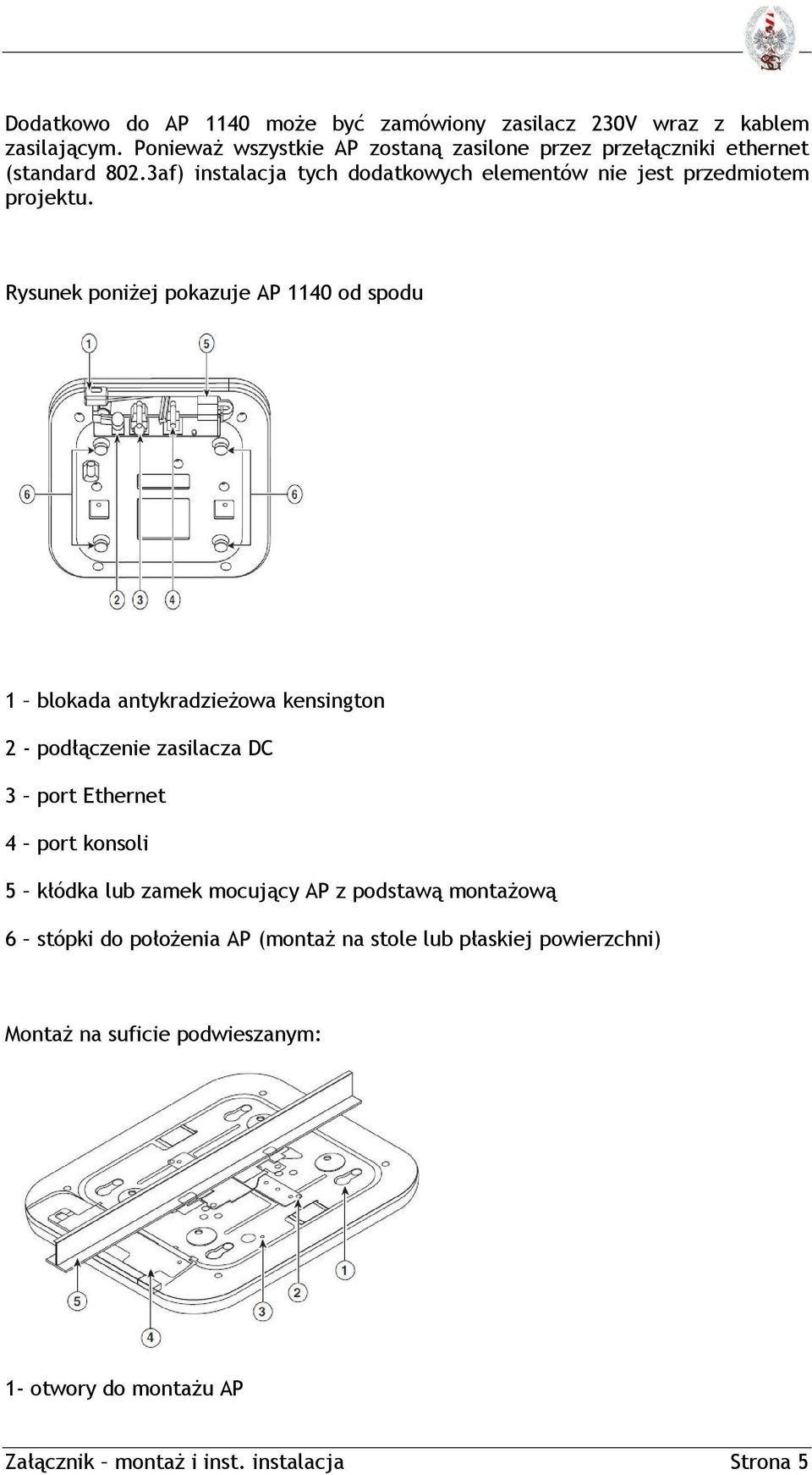 3af) instalacja tych dodatkowych elementów nie jest przedmiotem projektu.