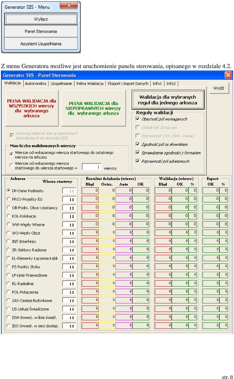 uruchomienie panelu