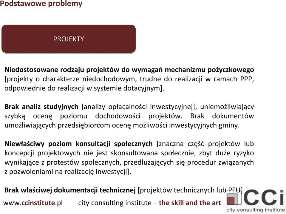 Brak dokumentów umożliwiających przedsiębiorcom ocenę możliwości inwestycyjnych gminy.