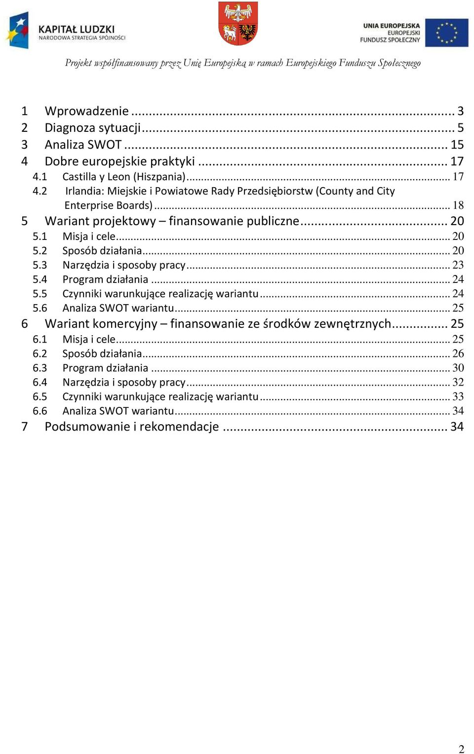 .. 20 5.3 Narzędzia i sposoby pracy... 23 5.4 Program działania... 24 5.5 Czynniki warunkujące realizację wariantu... 24 5.6 Analiza SWOT wariantu.