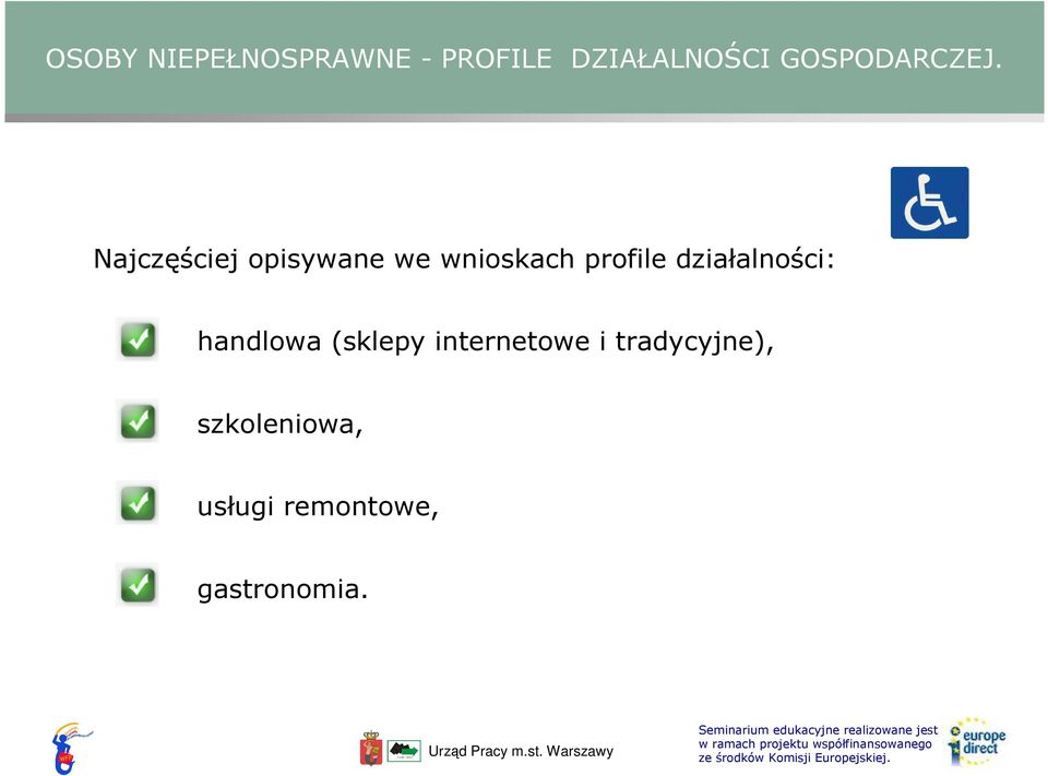 Najczęściej opisywane we wnioskach profile