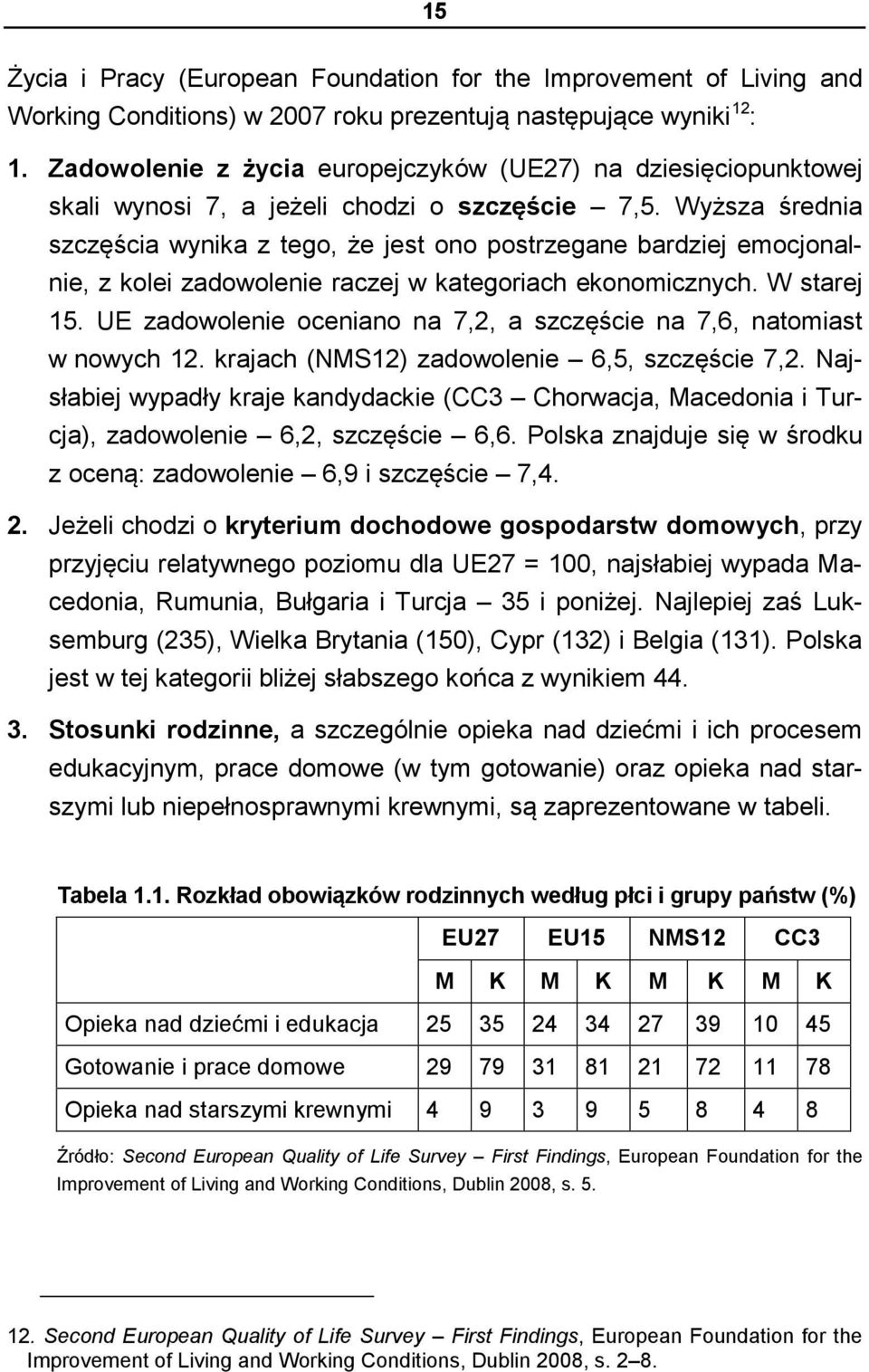 Wyższa średnia szczęścia wynika z tego, że jest ono postrzegane bardziej emocjonalnie, z kolei zadowolenie raczej w kategoriach ekonomicznych. W starej 15.