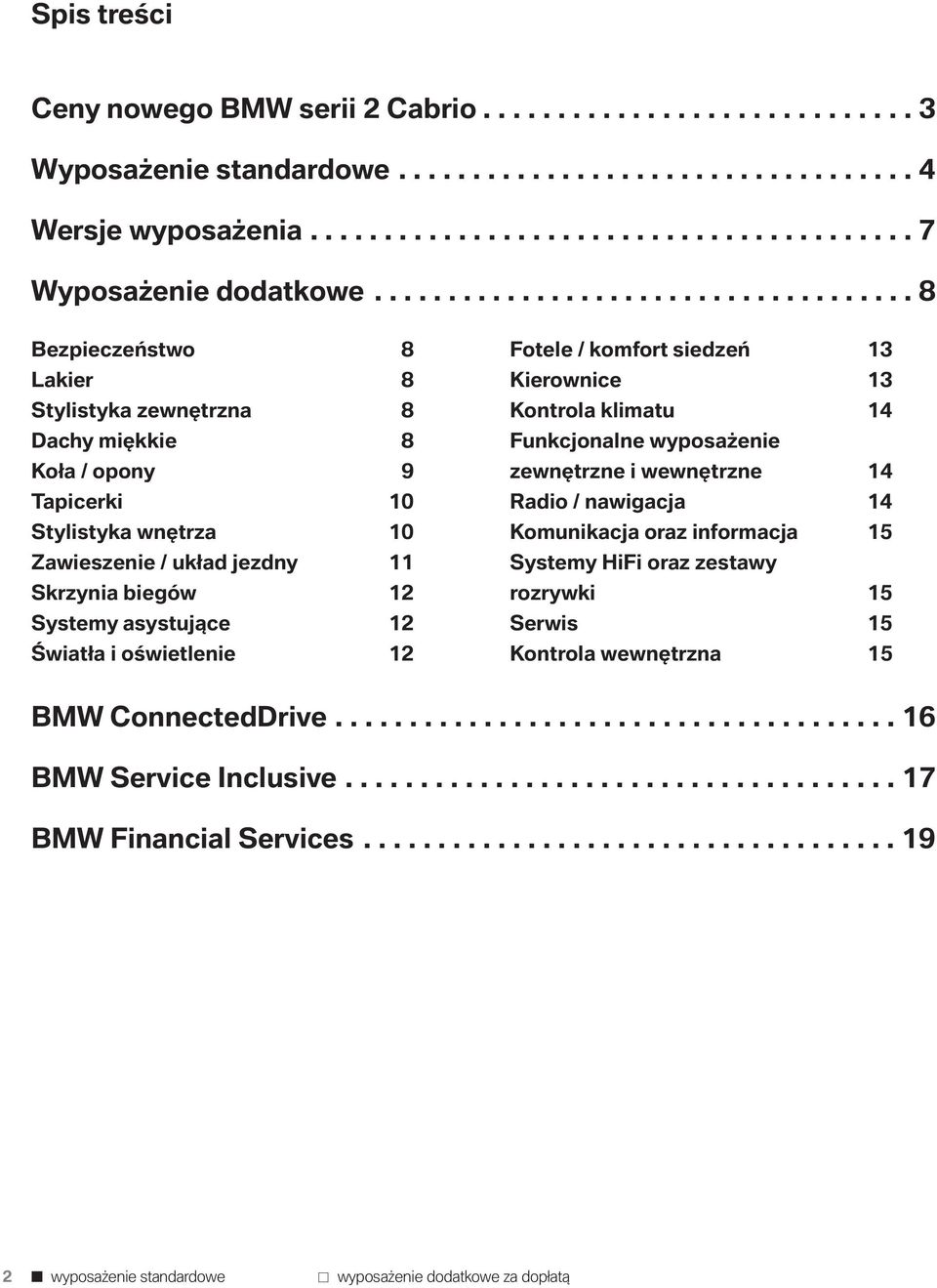 biegów 12 Systemy asystujące 12 Światła i oświetlenie 12 Fotele / komfort siedzeń 13 Kierownice 13 Kontrola klimatu 14 Funkcjonalne wyposażenie zewnętrzne i wewnętrzne 14 Radio / nawigacja 14