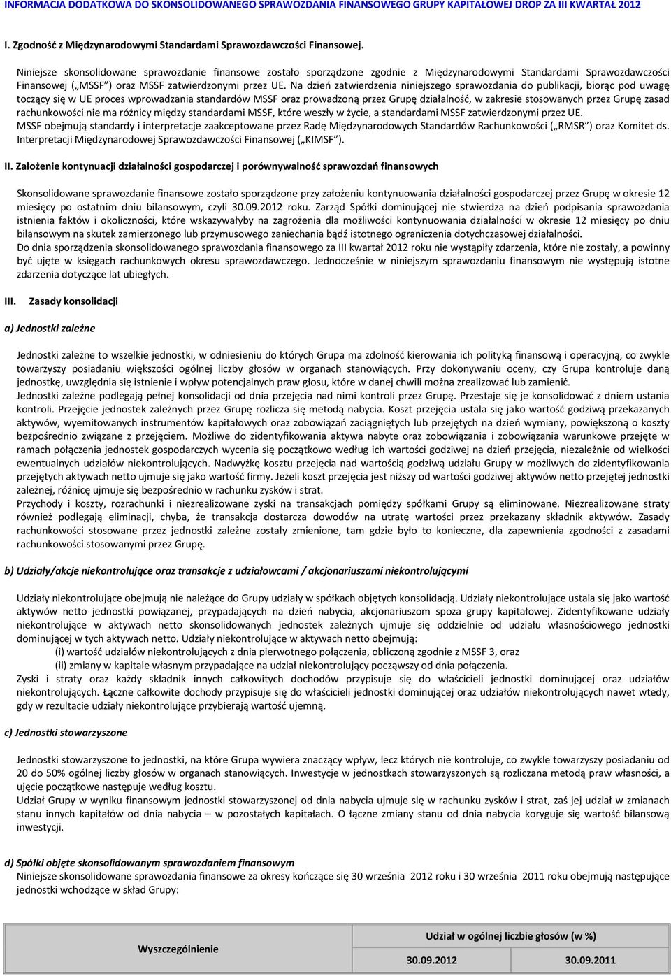 Na dzień zatwierdzenia niniejszego sprawozdania do publikacji, biorąc pod uwagę toczący się w UE proces wprowadzania standardów MSSF oraz prowadzoną przez Grupę działalność, w zakresie stosowanych