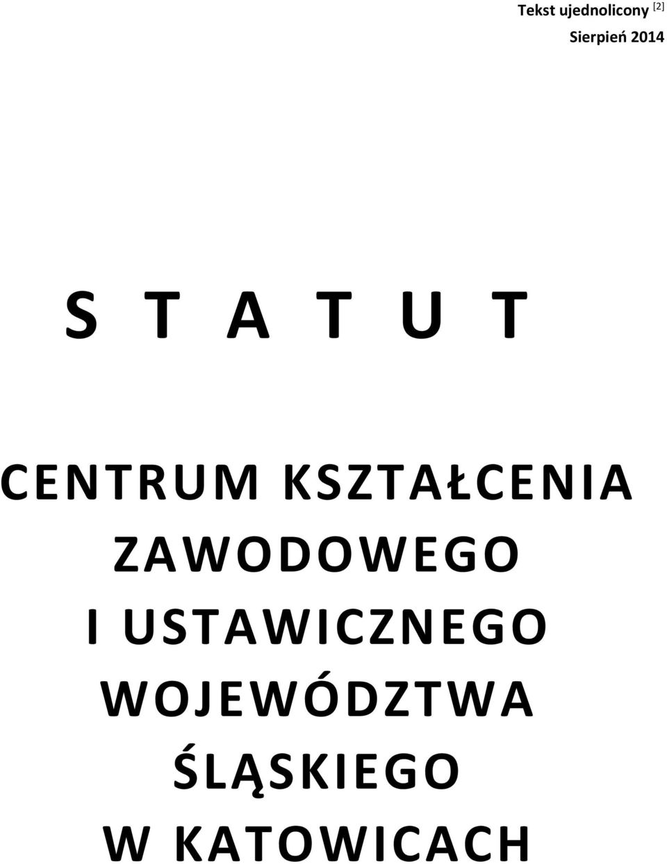 KSZTAŁCENIA ZAWODOWEGO I