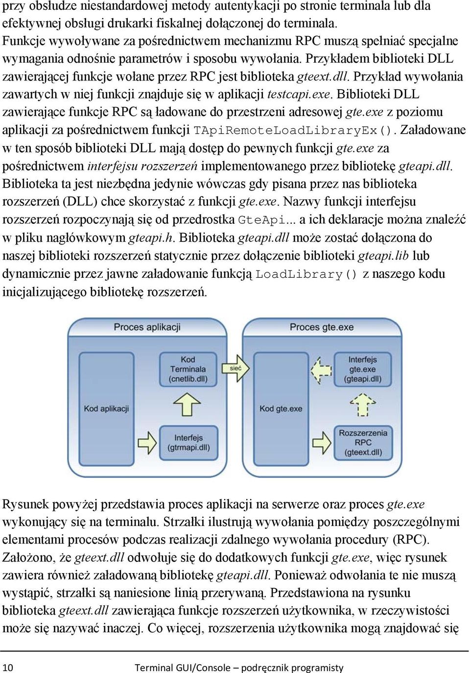 Przykładem biblioteki DLL zawierającej funkcje wołane przez RPC jest biblioteka gteext.dll. Przykład wywołania zawartych w niej funkcji znajduje się w aplikacji testcapi.exe.