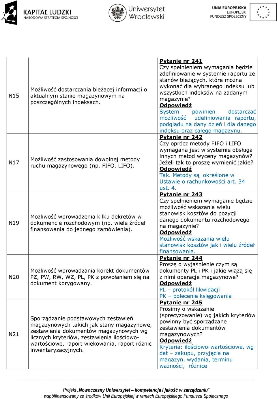 MoŜliwość wprowadzania korekt dokumentów PZ, PW, RW, WZ, PL, PK z powołaniem się na dokument korygowany.