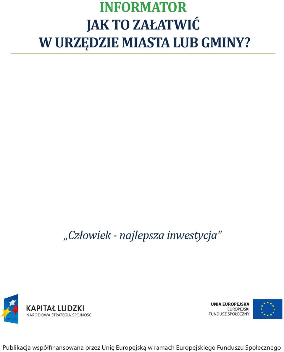 Człowiek - najlepsza inwestycja Publikacja