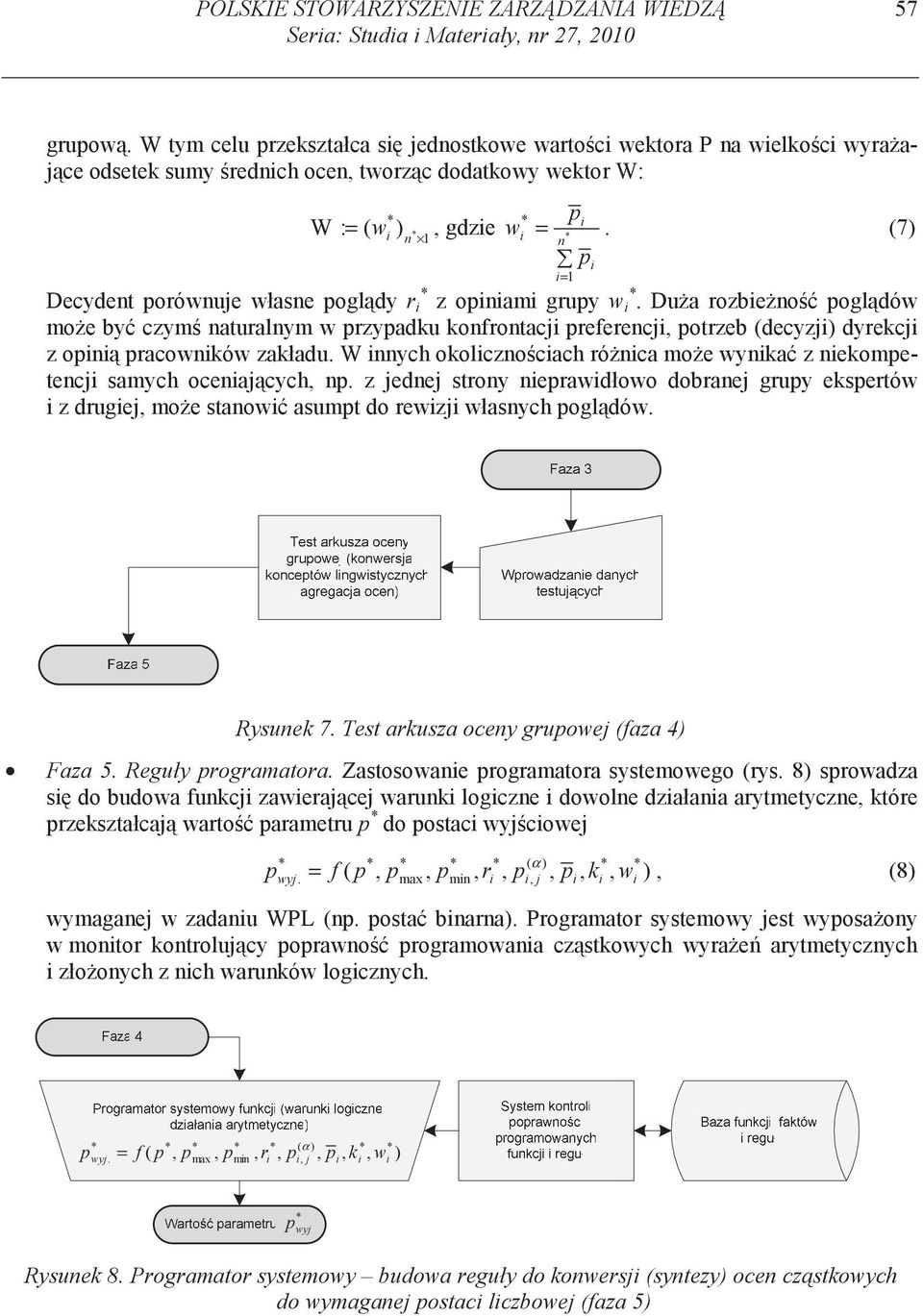 (7) n p Decydent porównuje własne pogl dy r z opnam grupy w. Du a rozbe no pogl dów mo e by czym naturalnym w przypadku konfrontacj preferencj, potrzeb (decyzj) dyrekcj z opn pracownków zakładu.