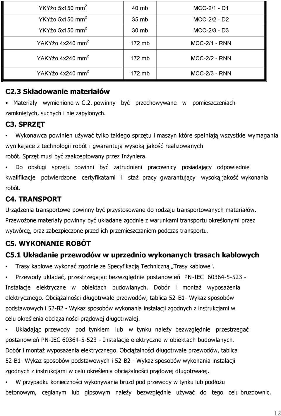 SPRZĘT Wykonawca powinien używać tylko takiego sprzętu i maszyn które spełniają wszystkie wymagania wynikające z technologii robót i gwarantują wysoką jakość realizowanych robót.