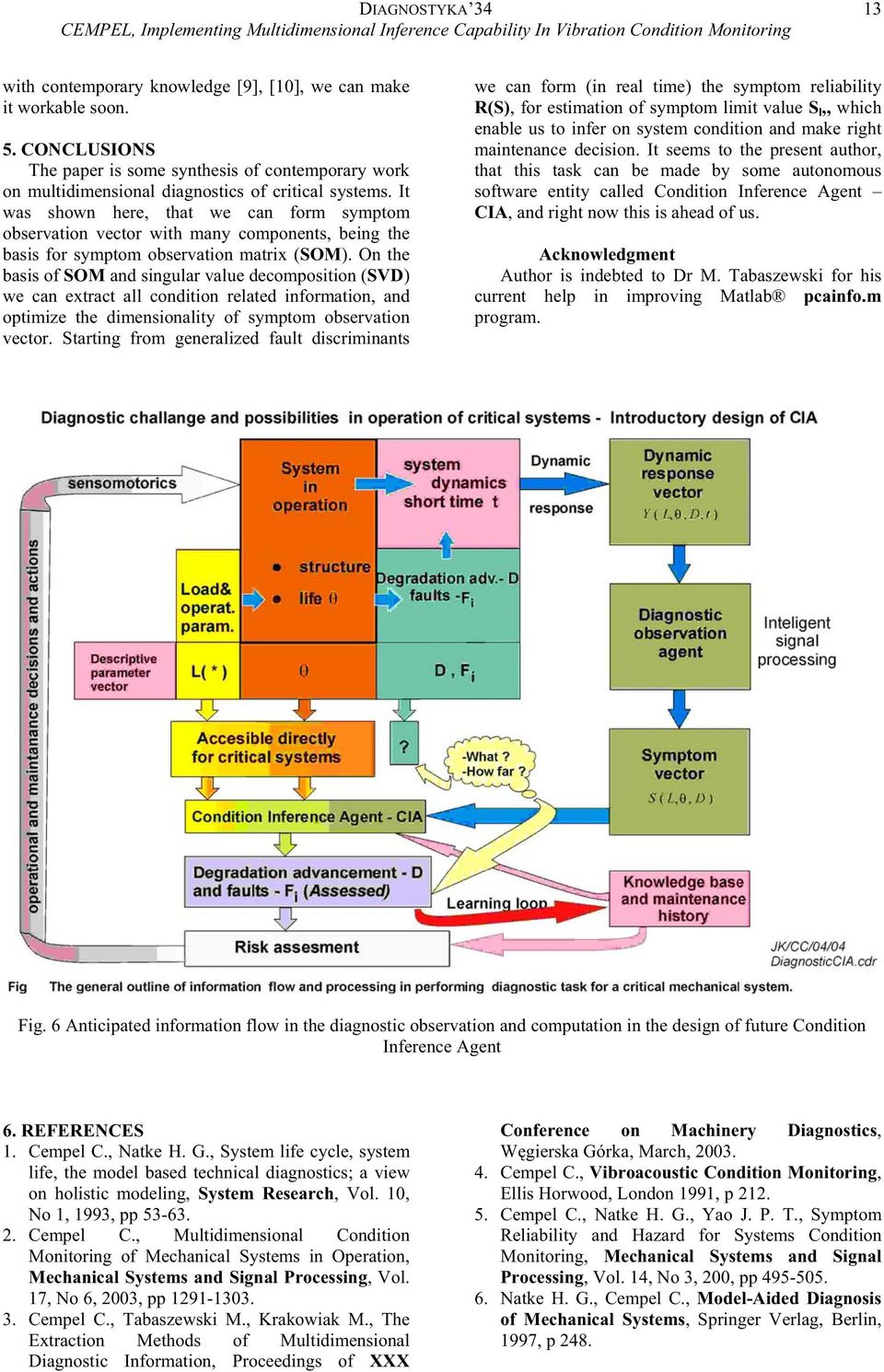 It was show here, that we ca form symptom observatio vector with may compoets, beig the basis for symptom observatio matrix (SOM.