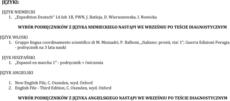 Gruppo lingua coordinamento scientifico di M. Mezzadri, P. Balboni, Italiano: pronti, via!