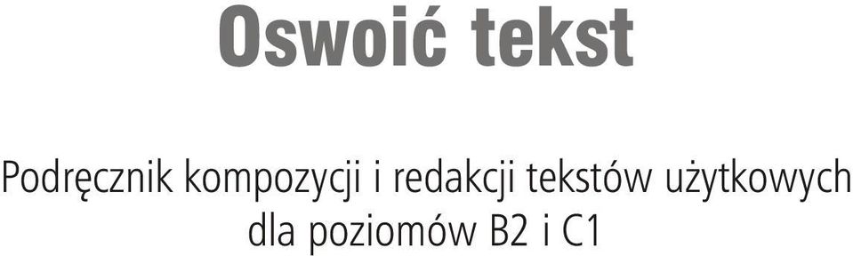 i redakcji tekstów