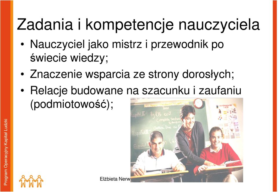 Znaczenie wsparcia ze strony dorosłych;