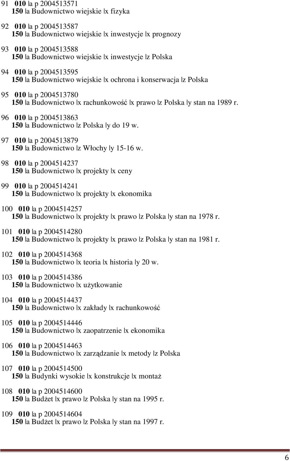 96 010 a p 2004513863 150 a Budownictwo z Polska y do 19 w. 97 010 a p 2004513879 150 a Budownictwo z Włochy y 15-16 w.