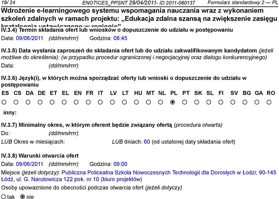 konkurencyjnego) Data: (dd/mm/rrrr) IV.3.