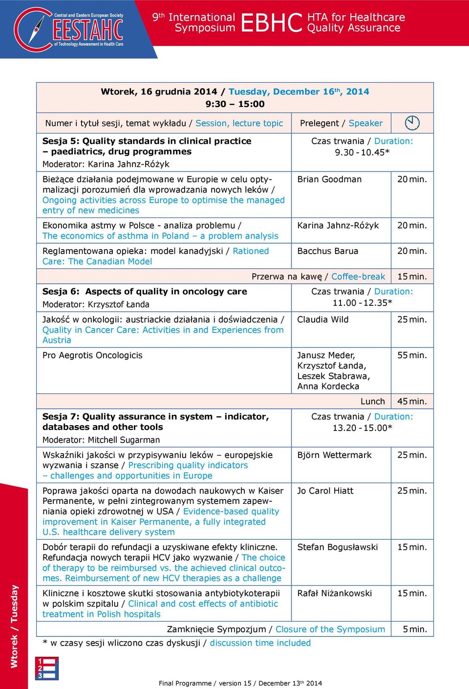 45* Bieżące działania podejmowane w Europie w celu optymalizacji porozumień dla wprowadzania nowych leków / Ongoing activities across Europe to optimise the managed entry of new medicines Ekonomika