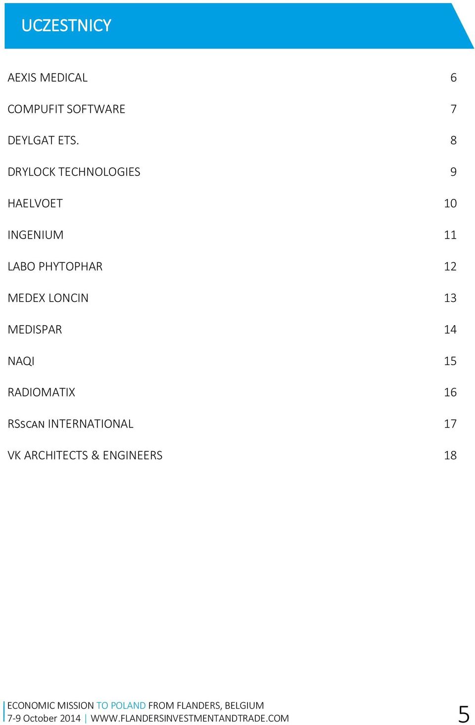 LABO PHYTOPHAR 12 MEDEX LONCIN 13 MEDISPAR 14 NAQI 15