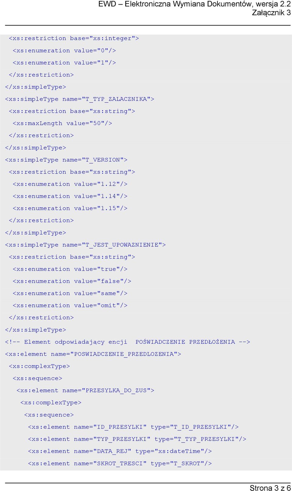 15"/> <xs:simpletype name="t_jest_upowaznienie"> <xs:enumeration value="true"/> <xs:enumeration value="false"/> <xs:enumeration value="same"/> <xs:enumeration value="omit"/> <!