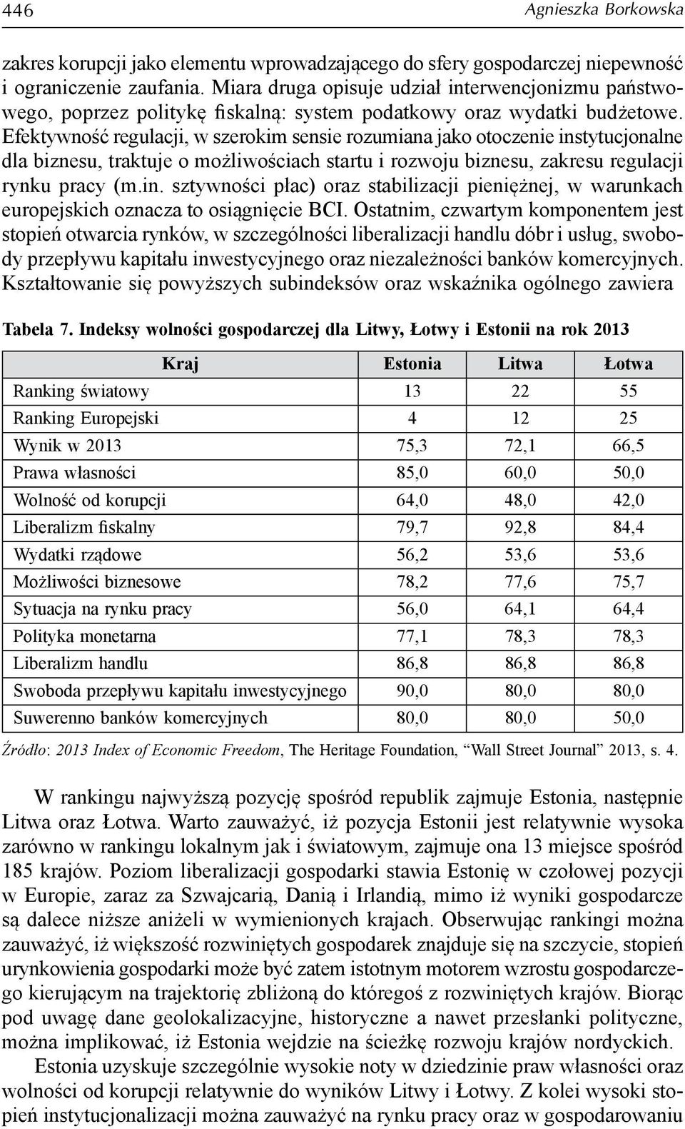 Efektywność regulacji, w szerokim sensie rozumiana jako otoczenie instytucjonalne dla biznesu, traktuje o możliwościach startu i rozwoju biznesu, zakresu regulacji rynku pracy (m.in. sztywności płac) oraz stabilizacji pieniężnej, w warunkach europejskich oznacza to osiągnięcie BCI.