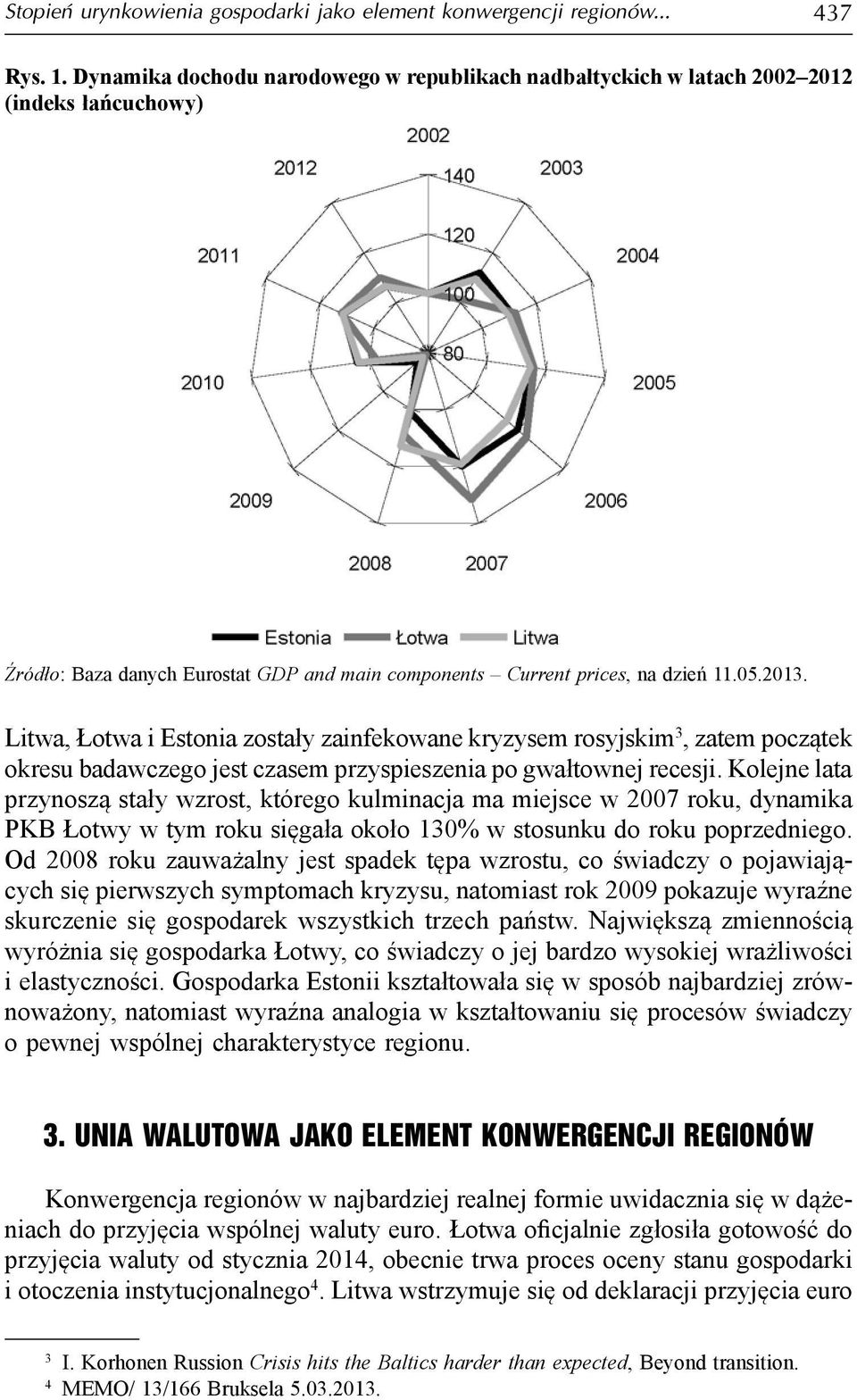 Litwa, Łotwa i Estonia zostały zainfekowane kryzysem rosyjskim 3, zatem początek okresu badawczego jest czasem przyspieszenia po gwałtownej recesji.