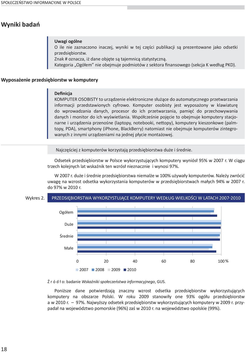 Wyposażenie przedsiębiorstw w komputery Definicja KOMPUTER OSOBISTY to urządzenie elektroniczne służące do automatycznego przetwarzania informacji przedstawionych cyfrowo.