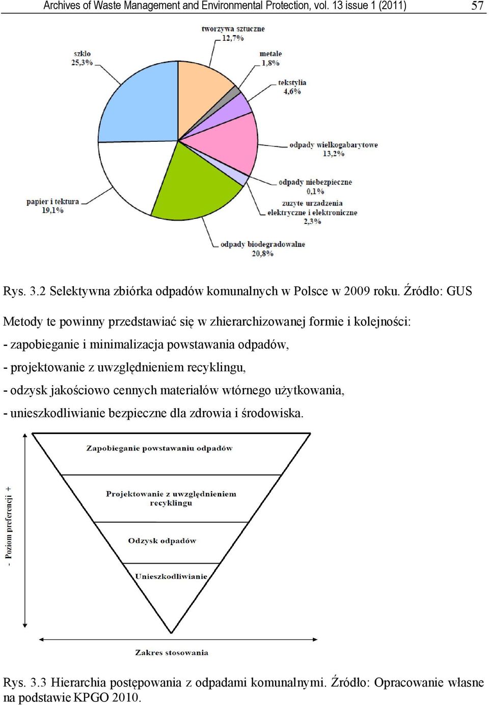 Źródło: GUS Metody te powinny przedstawiać się w zhierarchizowanej formie i kolejności: - zapobieganie i minimalizacja powstawania odpadów, -