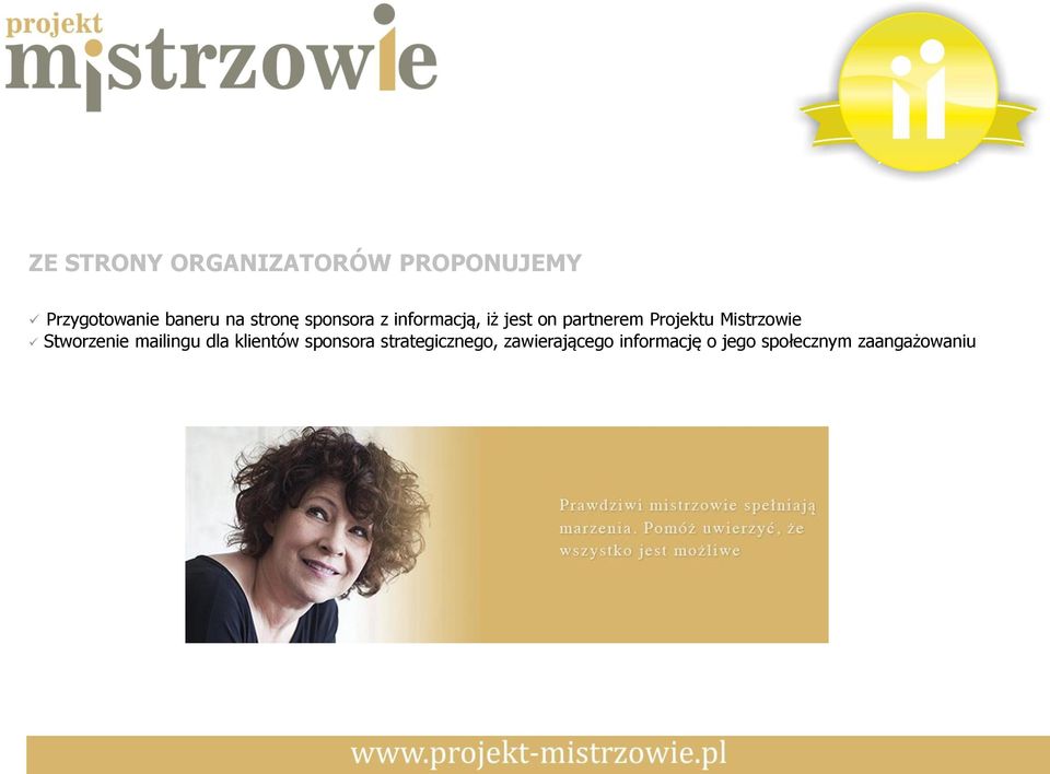 Mistrzowie Stworzenie mailingu dla klientów sponsora