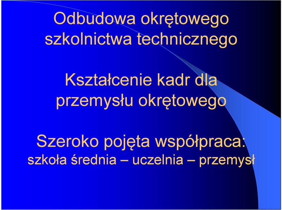 przemysłu okrętowego Szeroko pojęta