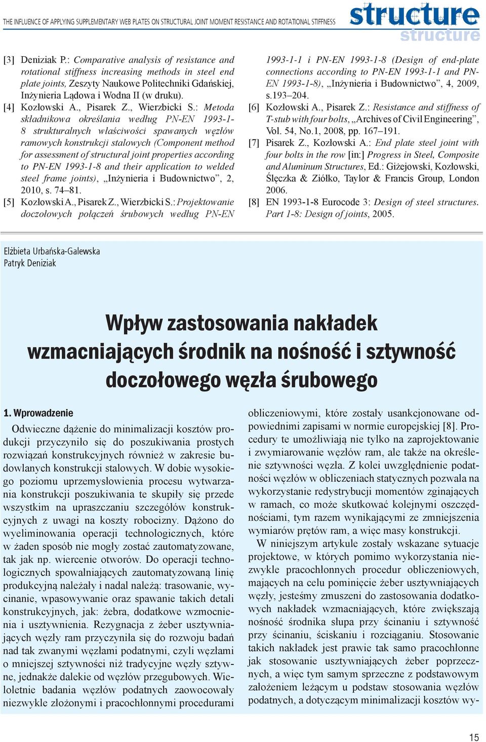 [4] Kozłowski A., Pisarek Z., Wierzbicki S.