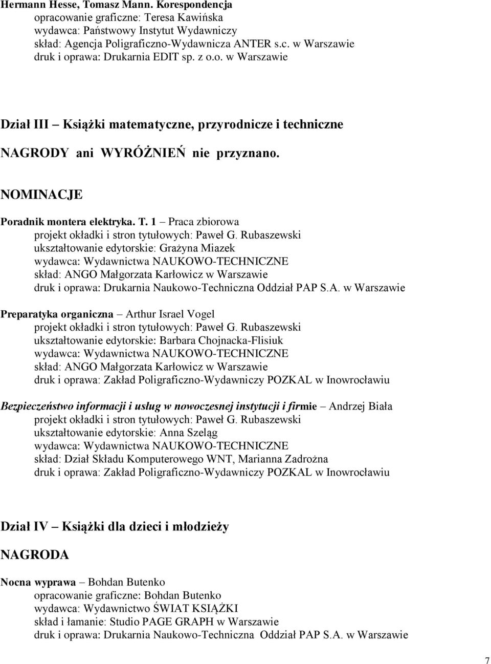 1 Praca zbiorowa projekt okładki i stron tytułowych: Paweł G.