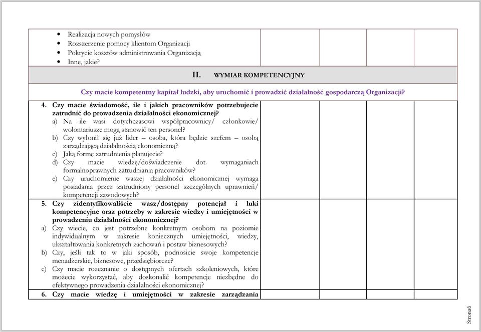 Czy macie świadomość, ile i jakich pracowników potrzebujecie zatrudnić do prowadzenia działalności ekonomicznej?