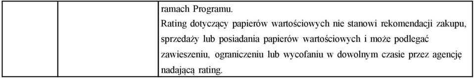 rekomendacji zakupu, sprzedaży lub posiadania papierów