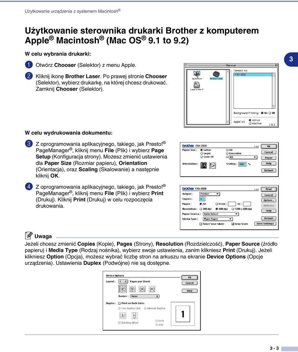 3 W celu wydrukowania dokumentu: 3 Z oprogramowania aplikacyjnego, takiego, jak Presto! PageManager, kliknij menu File (Plik) i wybierz Page Setup (Konfiguracja strony).