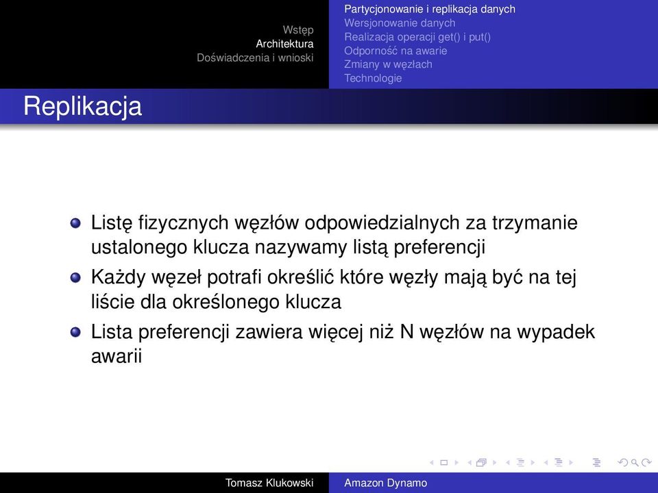 potrafi określić które węzły maja być na tej liście dla