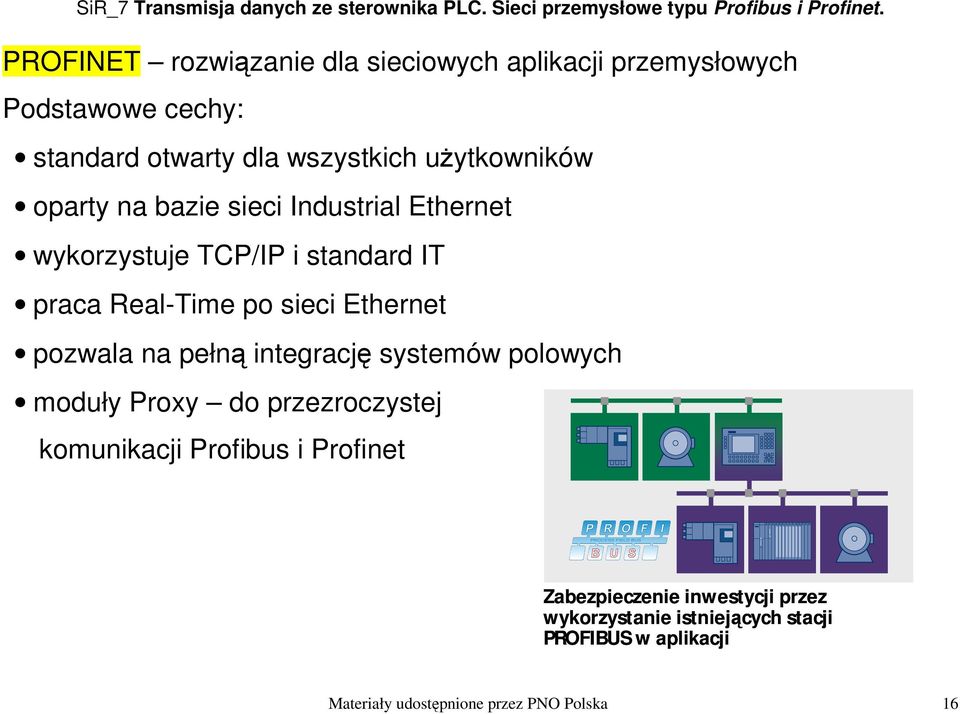 Ethernet pozwala na pełną integrację systemów polowych moduły Proxy do przezroczystej komunikacji Profibus i Profinet