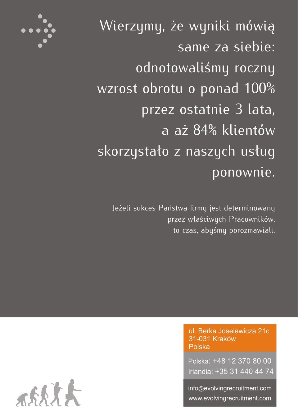 Je eli sukces Pañstwa firmy jest determinowany przez w³aœciwych Pracowników, to czas, abyœmy porozmawiali.