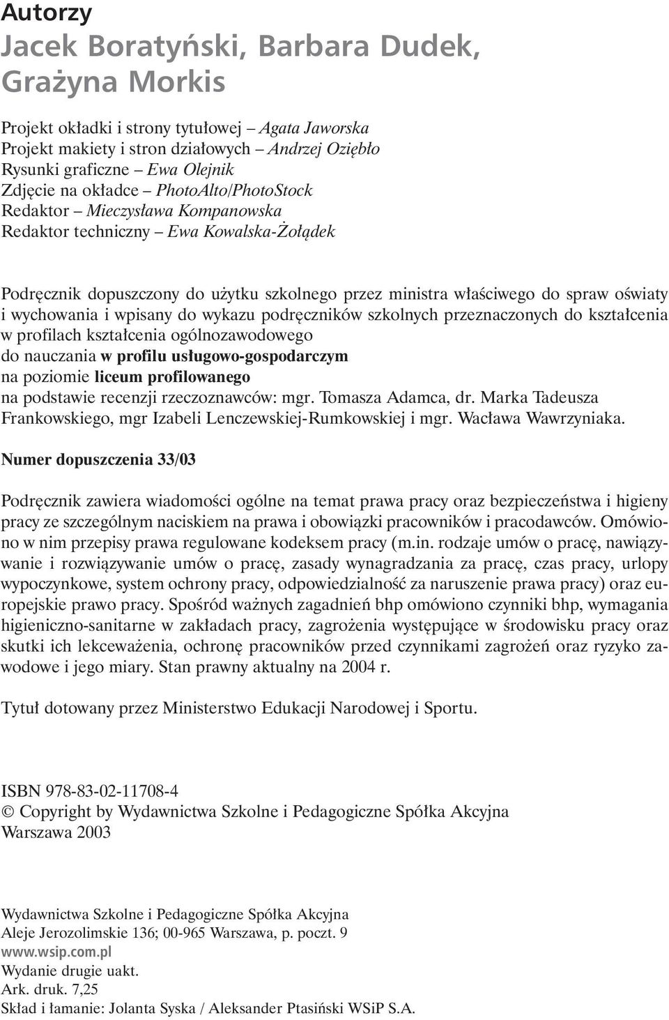 wychowania i wpisany do wykazu podr czników szkolnych przeznaczonych do kszta cenia w profilach kszta cenia ogólnozawodowego do nauczania w profilu us ugowo-gospodarczym na poziomie liceum