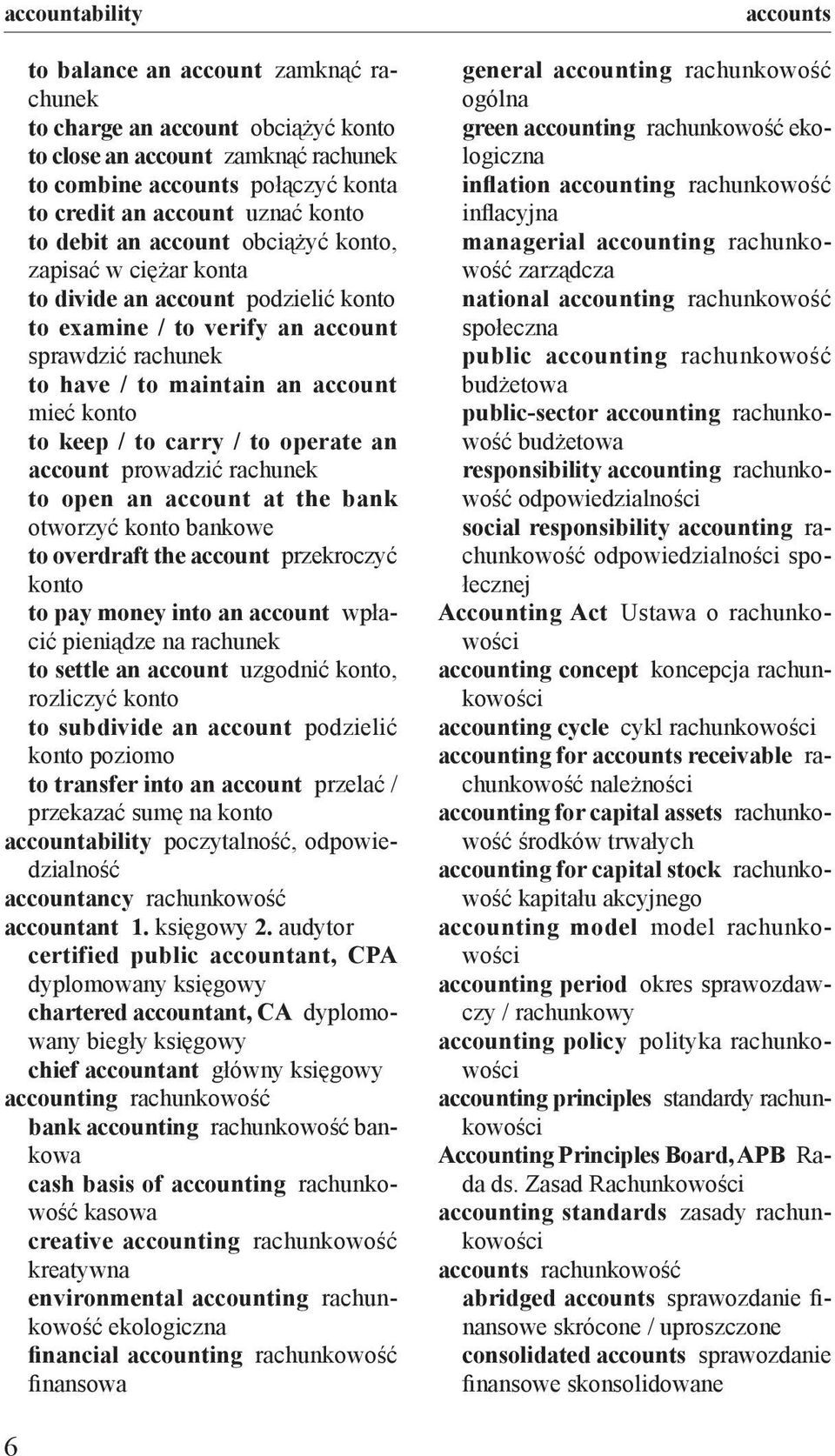 to carry / to operate an account prowadzić rachunek to open an account at the bank otworzyć konto bankowe to overdraft the account przekroczyć konto to pay money into an account wpłacić pieniądze na