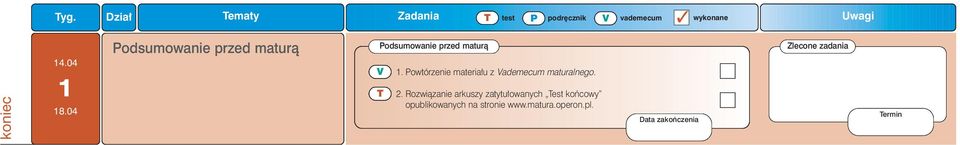 Powtórzenie materia u z ademecum maturalnego. 2.