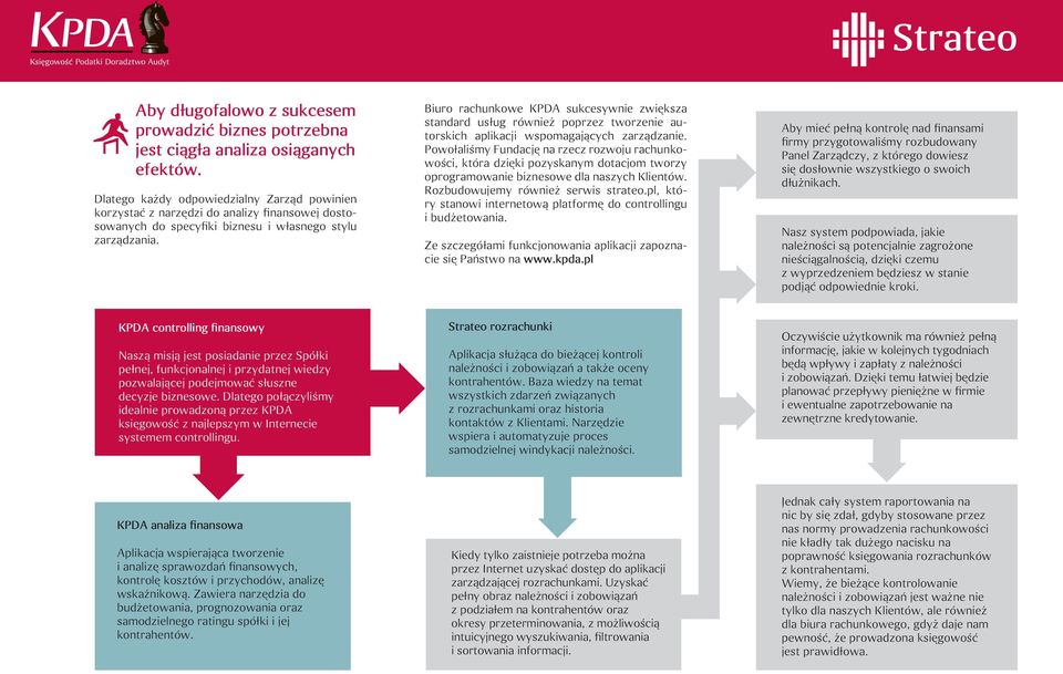 Biuro rachunkowe KPDA sukcesywnie zwiększa standard usług również poprzez tworzenie autorskich aplikacji wspomagających zarządzanie.