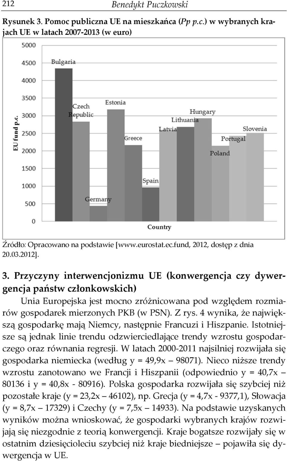 Przyczyny interwencjonizmu UE (konwergencja czy dywergencja państw członkowskich) Unia Europejska jest mocno zróżnicowana pod względem rozmiarów gospodarek mierzonych PKB (w PSN). Z rys.