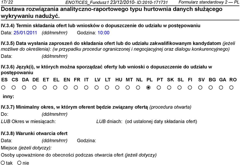 konkurencyjnego) Data: (dd/mm/rrrr) IV.3.