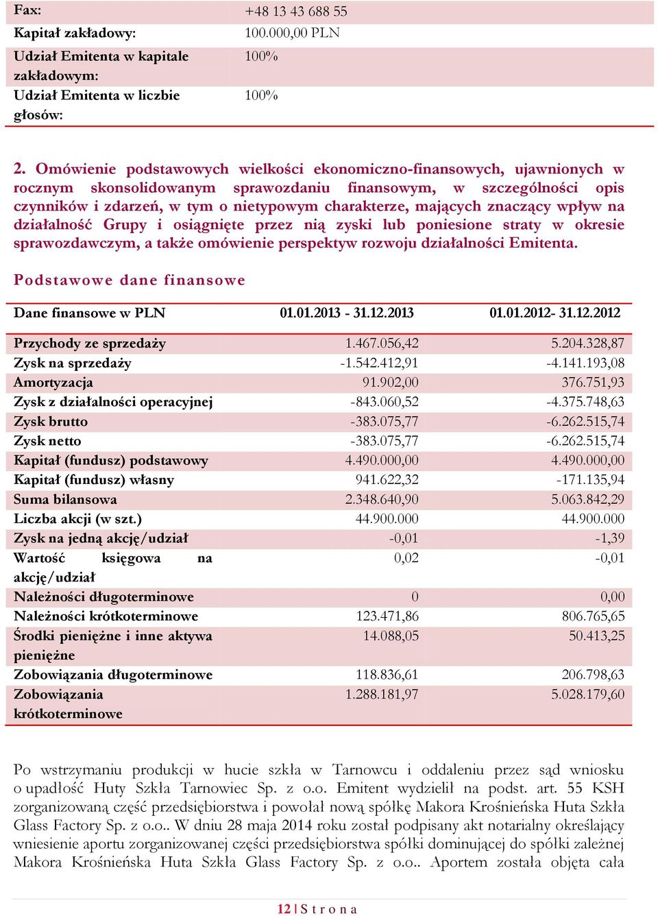 mających znaczący wpływ na działalność Grupy i osiągnięte przez nią zyski lub poniesione straty w okresie sprawozdawczym, a że omówienie perspektyw rozwoju działalności Emitenta.