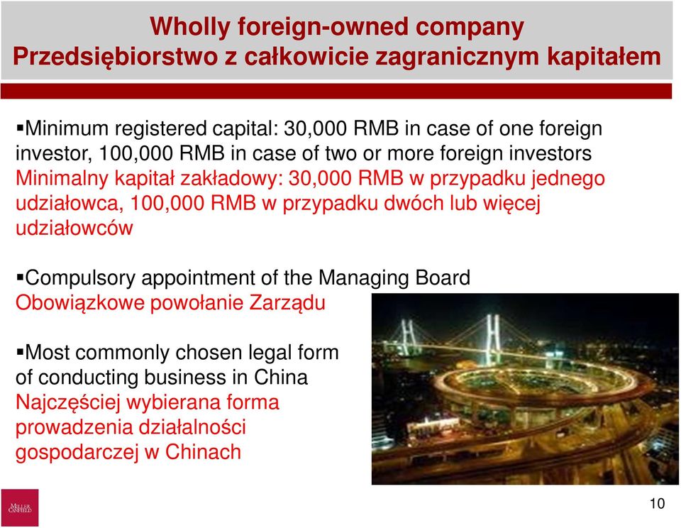 udziałowca, 100,000 RMB w przypadku dwóch lub więcej udziałowców Compulsory appointment of the Managing Board Obowiązkowe powołanie